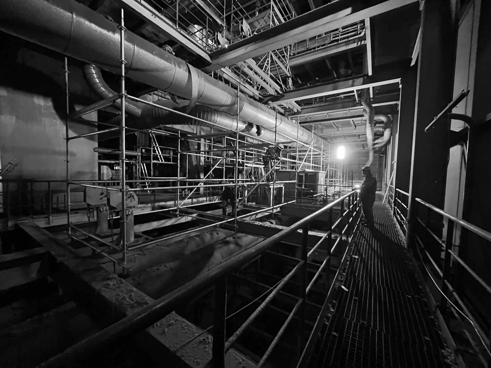 Gerüst in einer Industrieanlage